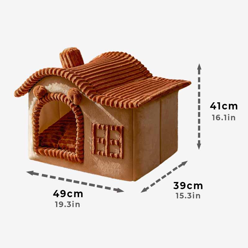 Cat Bed Soft House Style Indoor Enclosure