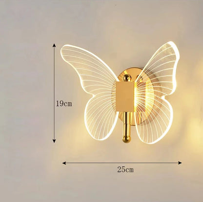 Luxury Gold Butterfly Wall Light – Modern LED Lamp for Bedroom, Living Room & Home Décor