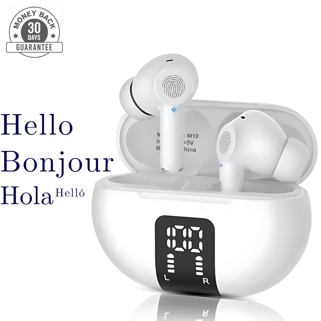 Chattanslutning - B11 Translator Earbuds 144 språk Real Time Translator Earphones Smart Voice Translator Earbuds ENC Noise Cancelling Wireless High Accuracy Translator Headphones