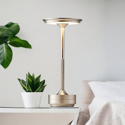 LED Table Lamp with Brass Touch Control
