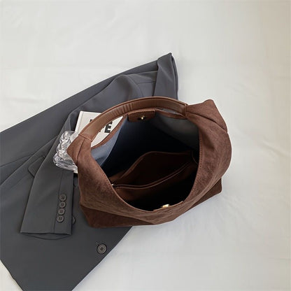 Shoulder Bag Faux Suede Soft Tote for Women