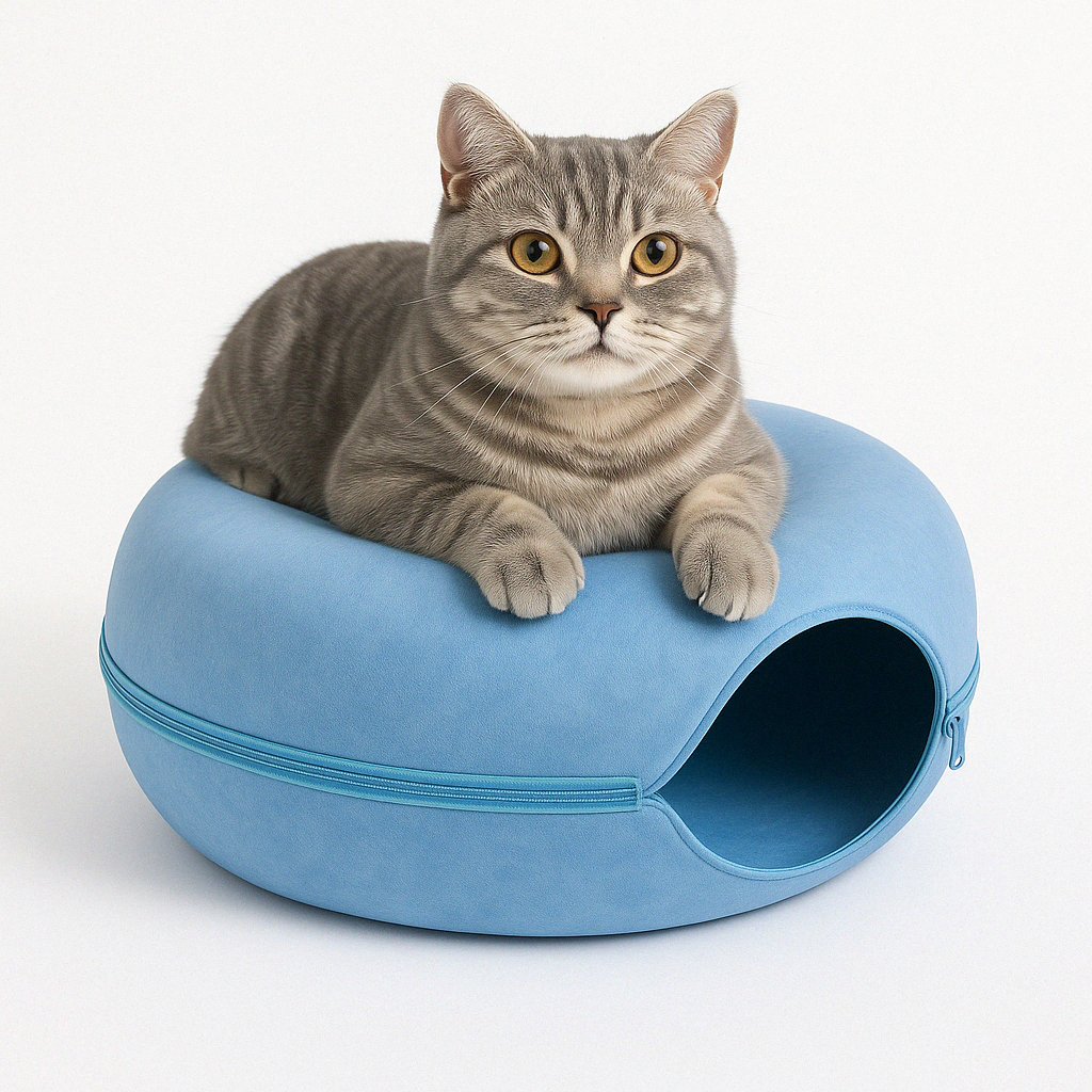 Cat Bed Felt Tunnel Cave for Multi Cats