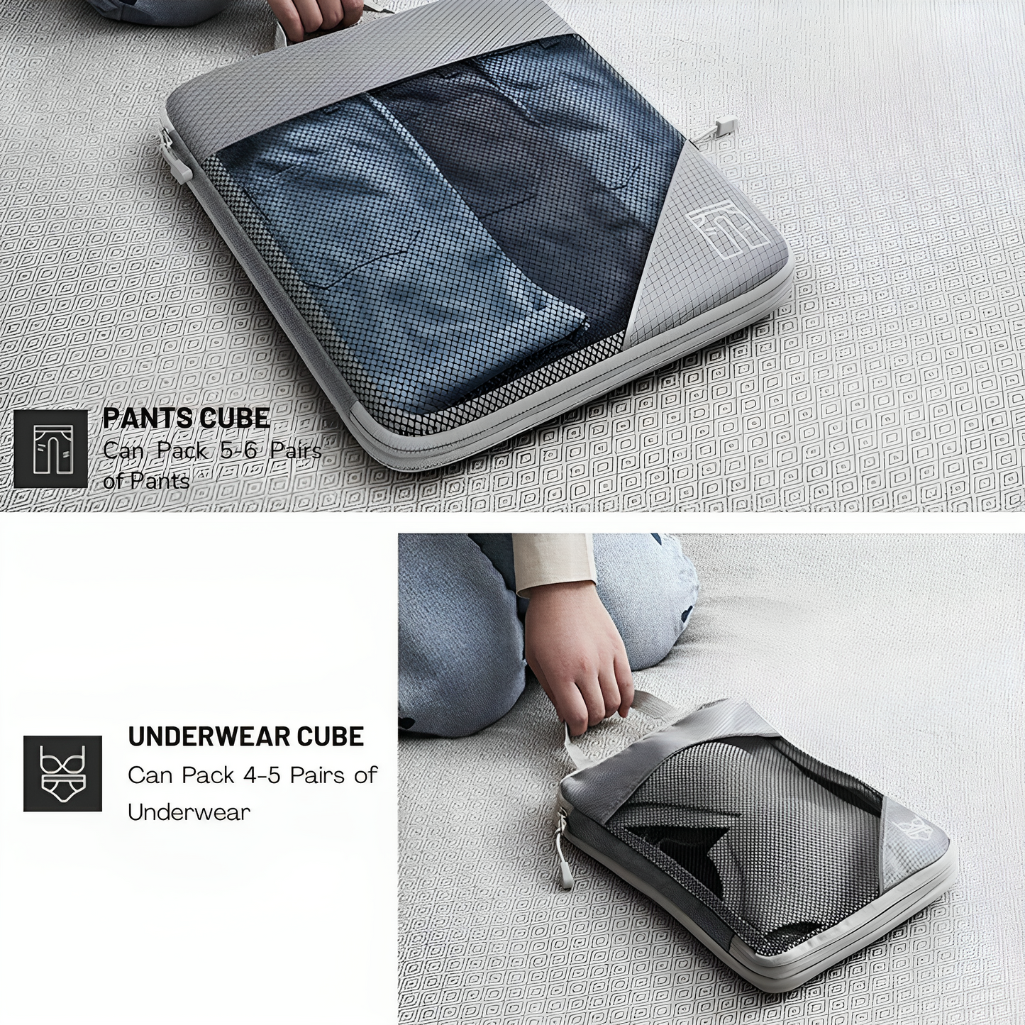 5-Piece Compression Packing Cubes
