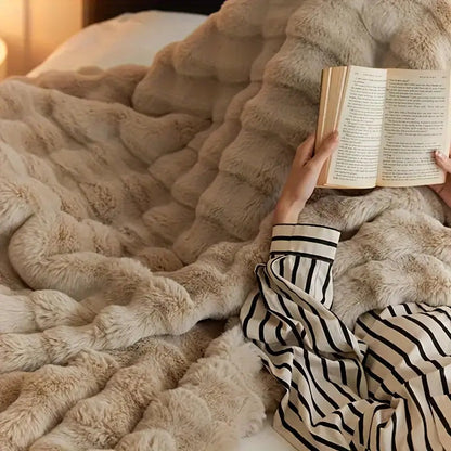Faux Fur Throw Blanket Soft Luxury Design