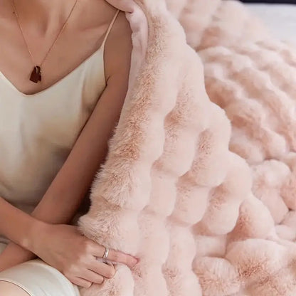 Faux Fur Throw Blanket Soft Luxury Design