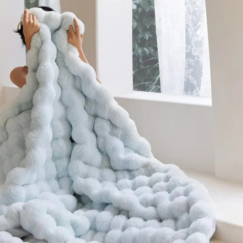 Faux Fur Throw Blanket Soft Luxury Design