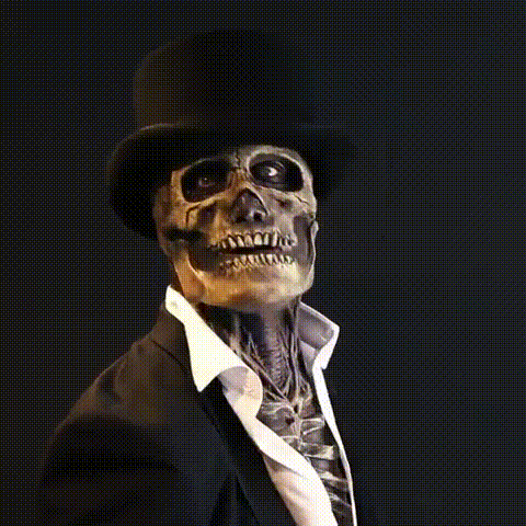Halloween Skull Mask with Brain Detail