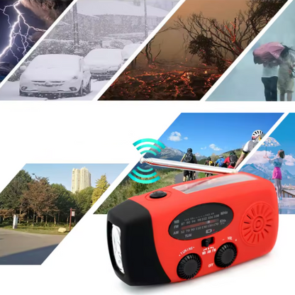 Emergency Radio | Solar Hand Crank Power Hub for Camping
