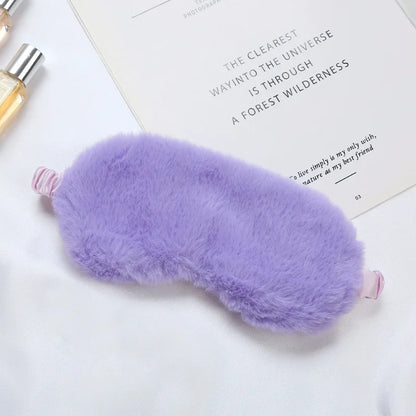Plush Sleep Mask with Adjustable Strap