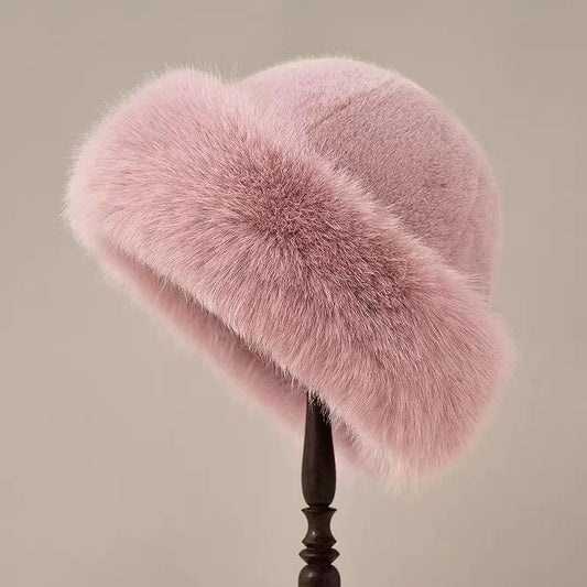Winter Hat Faux Fur Elegant Warm Design