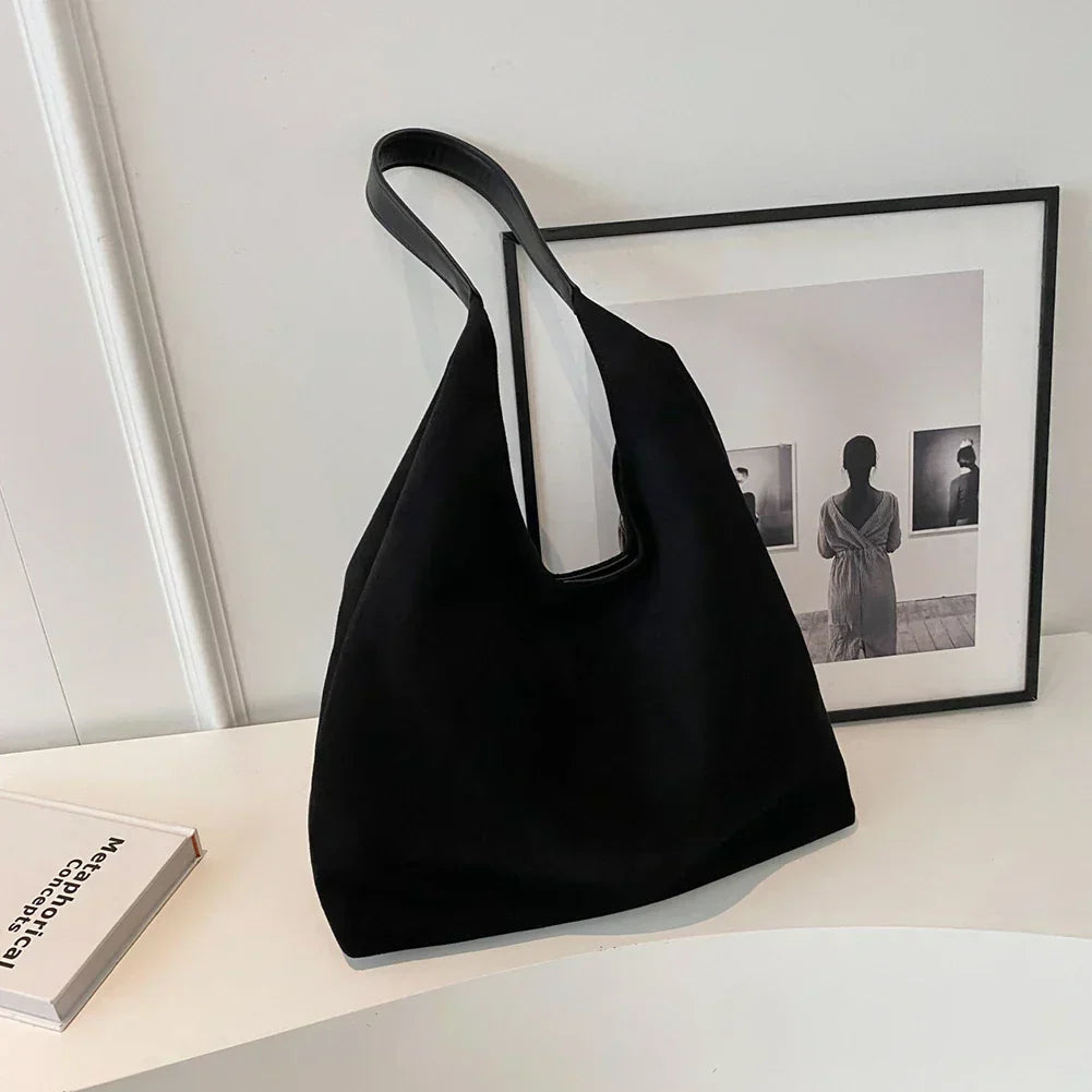 Shoulder Bag Faux Suede Soft Tote for Women