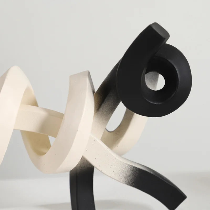 Cat Sculpture Modern Abstract Resin Ornament