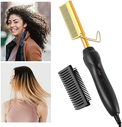 Hair Straightening Hot Comb for Beard & Styling