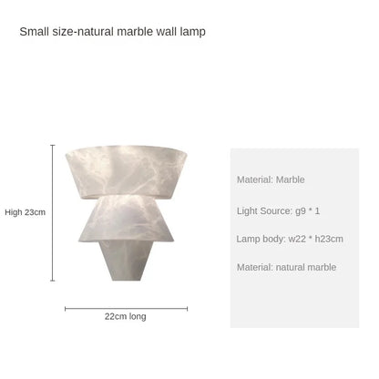 LuxeStone - Elegant Marble Wall Lamp Crafted from Natural Stone for a Modern Aesthetic
