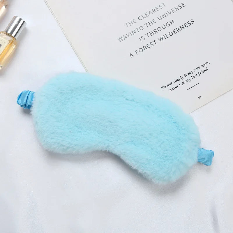Plush Sleep Mask with Adjustable Strap