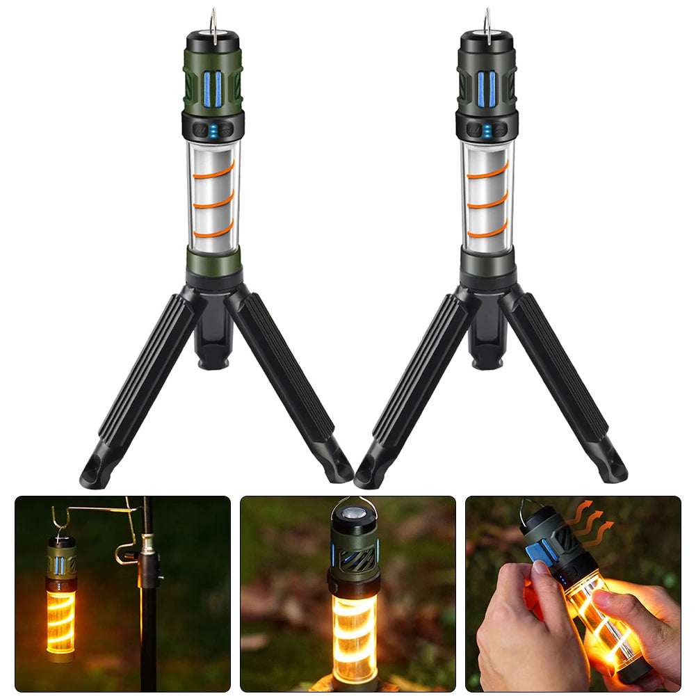 3-in-1 Mosquito Repeller Camping Light – Rechargeable Outdoor Lantern with Tripod & USB Charging