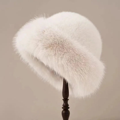 Winter Hat Faux Fur Elegant Warm Design