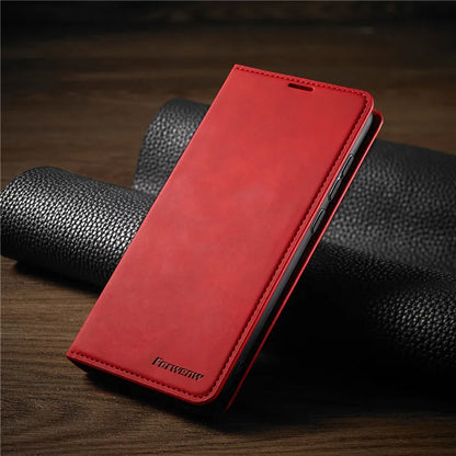 Leather iPhone Wallet Case with Card Slots