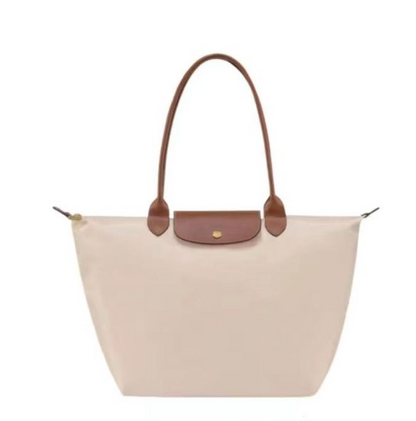 Tote Bag with Leather Handles and Waterproof Lining