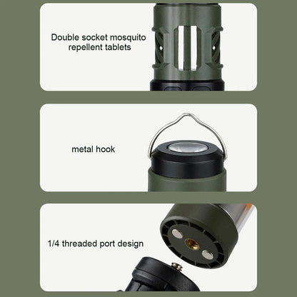 3-in-1 Mosquito Repeller Camping Light – Rechargeable Outdoor Lantern with Tripod & USB Charging