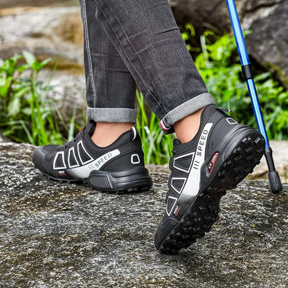 Outdoor Sports Hiking Shoes - Breathable Synthetic Upper, Casual Running Sneakers
