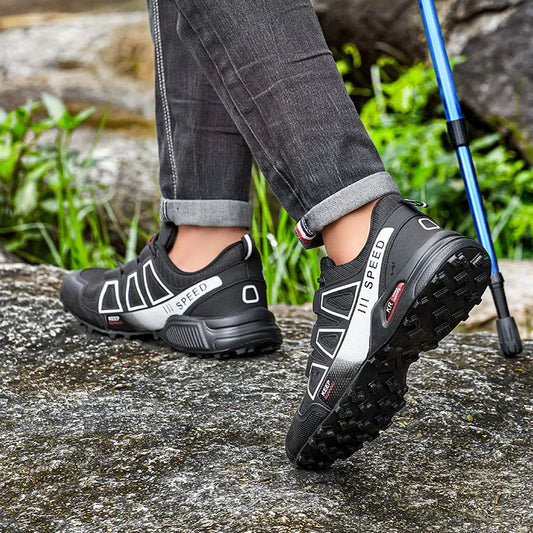 Outdoor Sports Hiking Shoes - Breathable Synthetic Upper, Casual Running Sneakers
