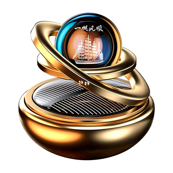 Car Air Freshener with Solar Rotating Design