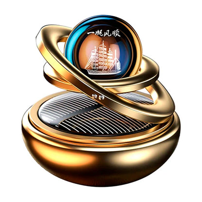 Car Air Freshener with Solar Rotating Design