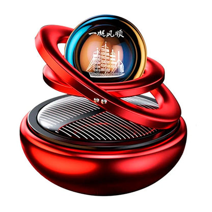Car Air Freshener with Solar Rotating Design