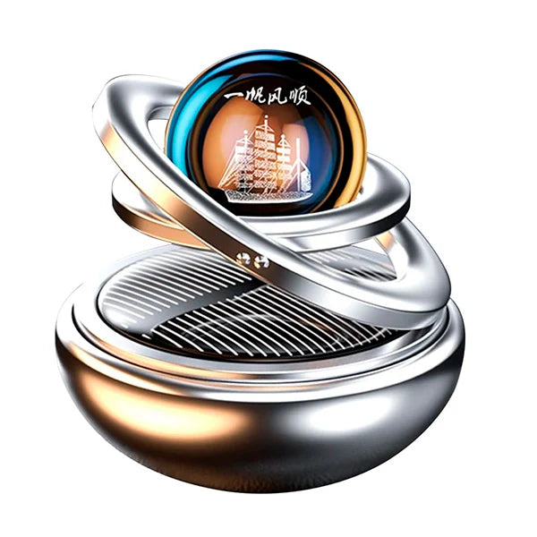 Car Air Freshener with Solar Rotating Design