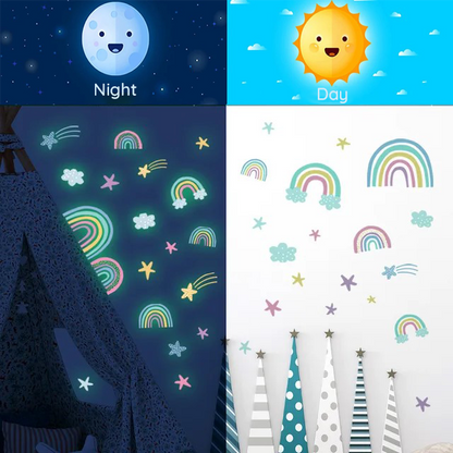 Wall Art Glowing Elephant Nursery Stickers