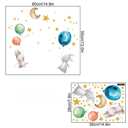 Wall Art Glowing Elephant Nursery Stickers