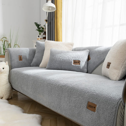 Sofa cover fleece waterproof non-slip washable