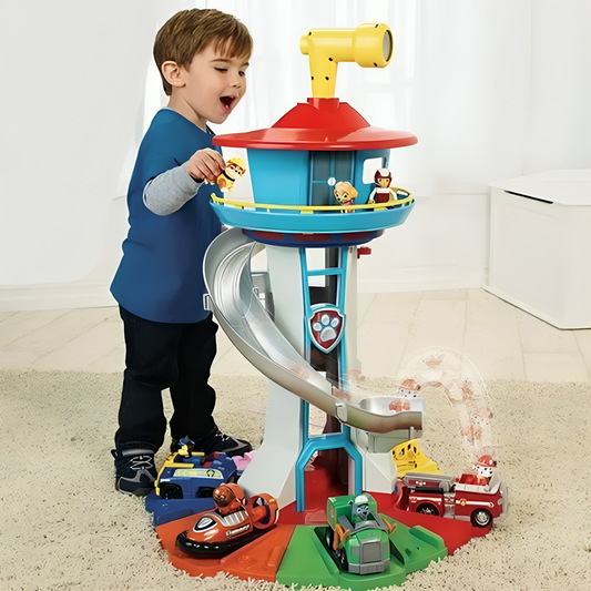 Kids Play Tower with Slide and Figures