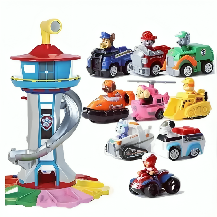 Kids Play Tower with Slide and Figures