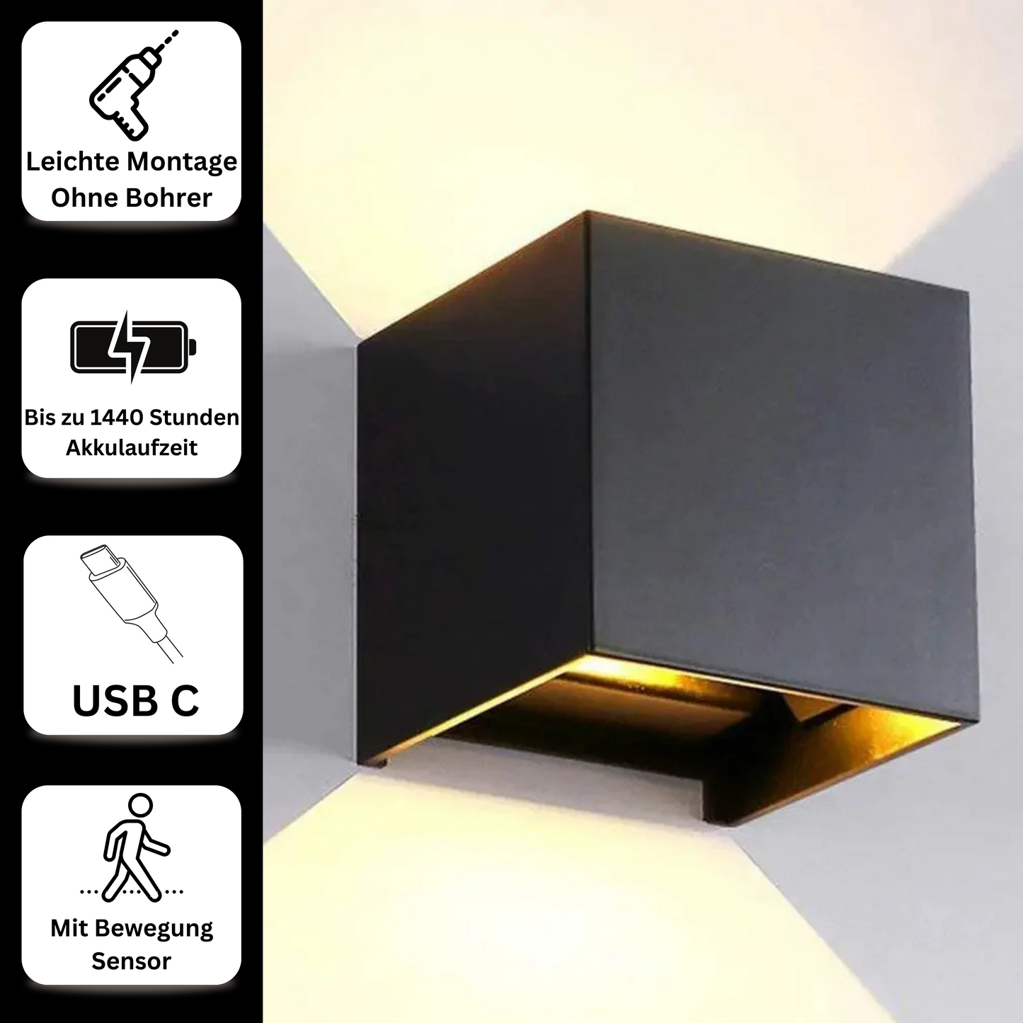 Wall light - Compact 10x10 cm LED Wall Lamp