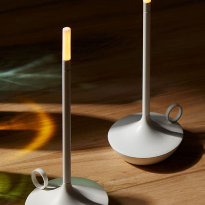 Table Lamp Brass Finish LED Rechargeable Light