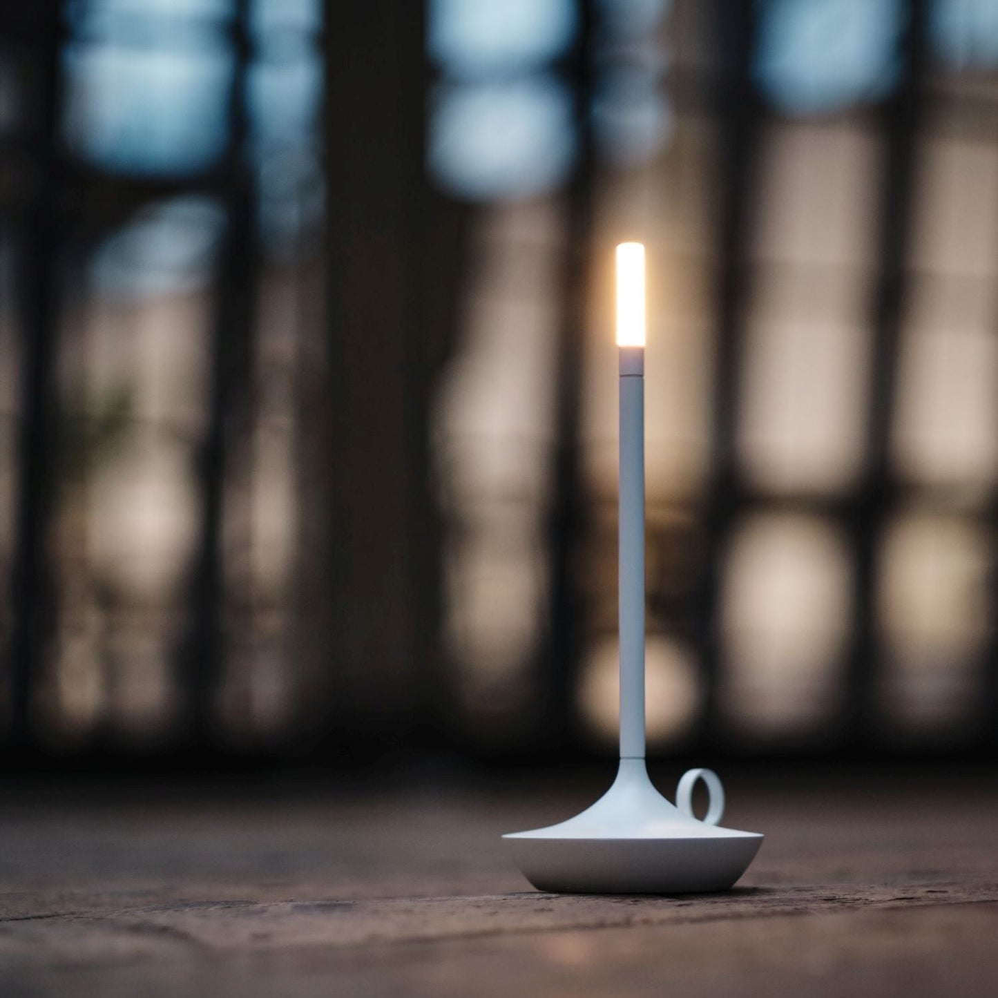 Table Lamp Brass Finish LED Rechargeable Light