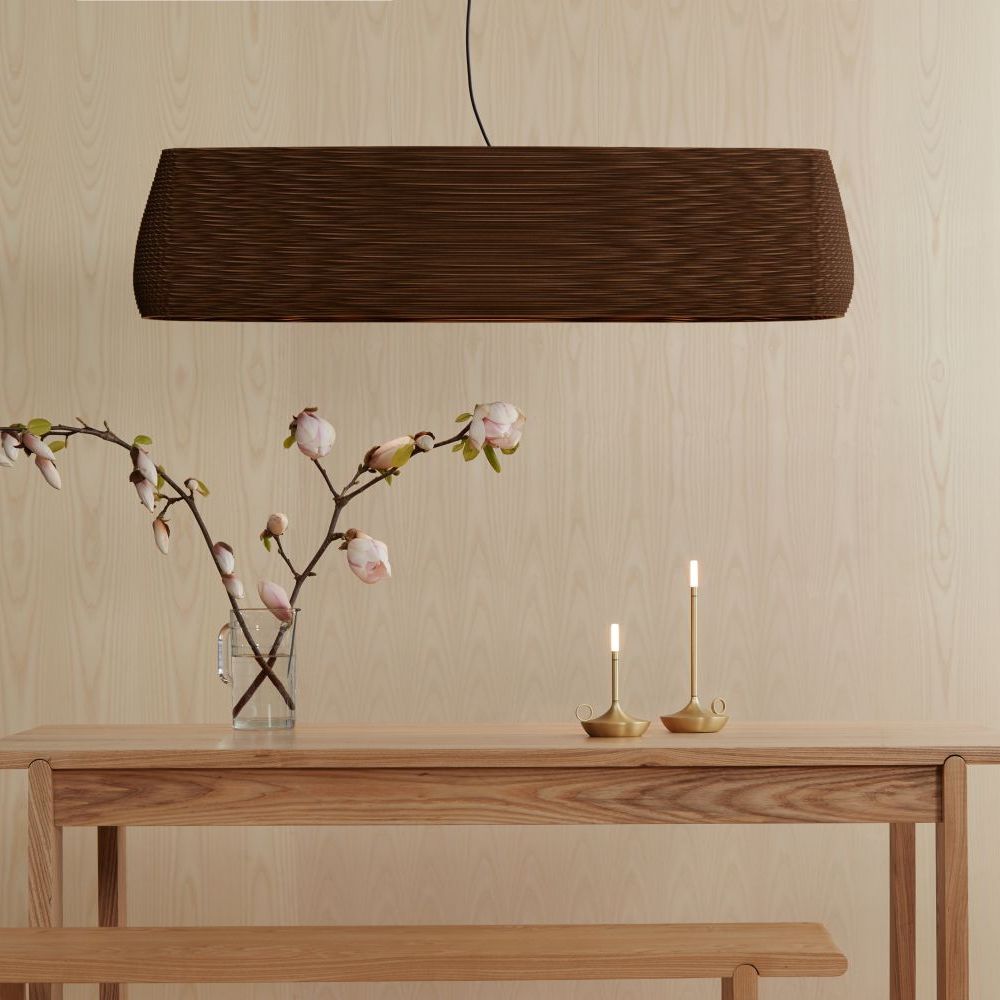 Table Lamp Brass Finish LED Rechargeable Light