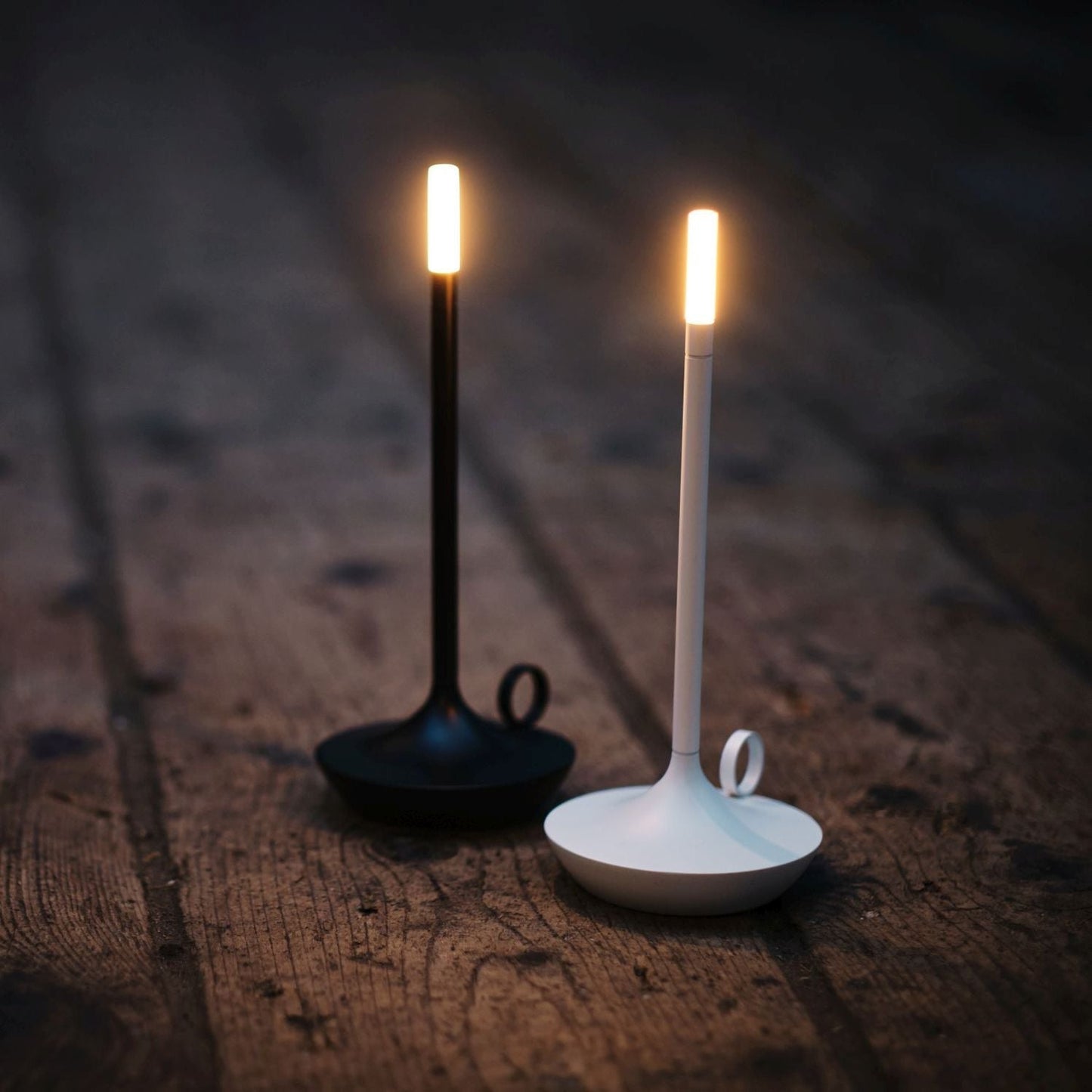 Table Lamp Brass Finish LED Rechargeable Light