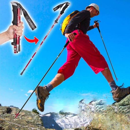 Hiking Poles Foldable Lightweight Aluminum Walking Sticks