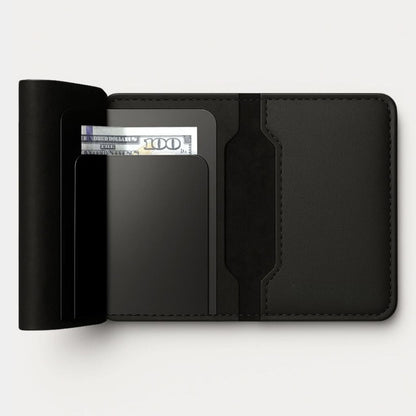 Leather Wallet with AirTag and RFID Blocker