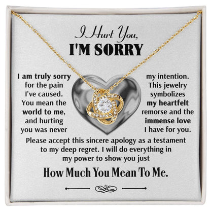 Sorry - Sincere Apology - Love Knot Necklace
