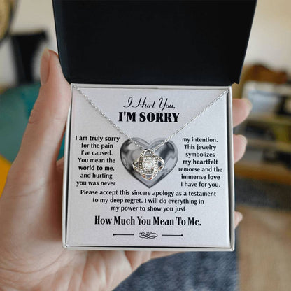 Sorry - Sincere Apology - Love Knot Necklace