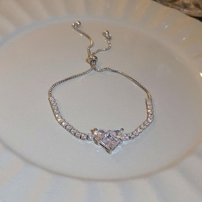 Moissanite Bracelet - Comes in a beautiful gift box - Adjustable length
