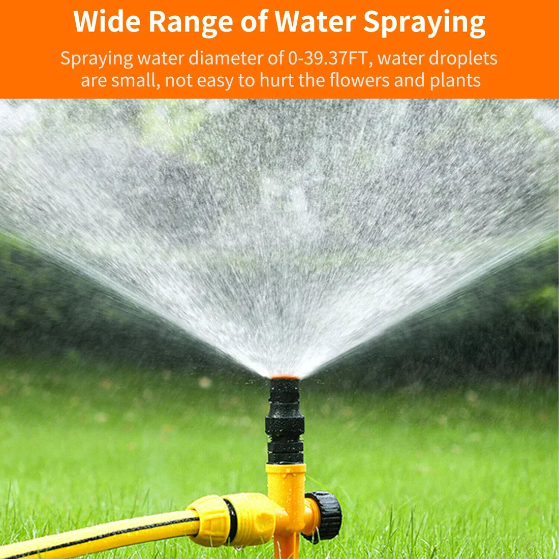 360° Rotation Auto Irrigation System Garden Lawn Sprinkler Patio,Coverage Diameter 65ft