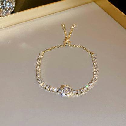 Moissanite Bracelet - Comes in a beautiful gift box - Adjustable length