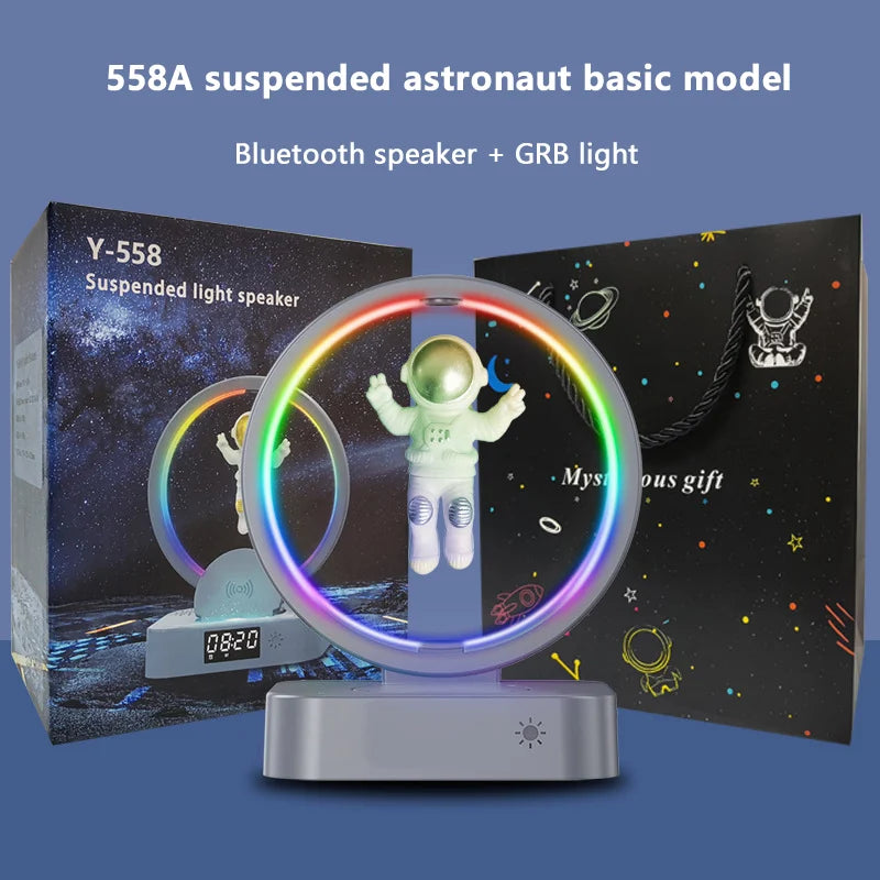 Astronaut Bluetooth-Högtalare med Levitation & RGB-Lampa