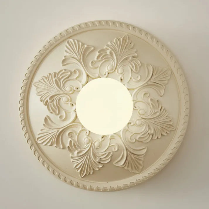 Wall Light Resin Vintage Style Round Lamp