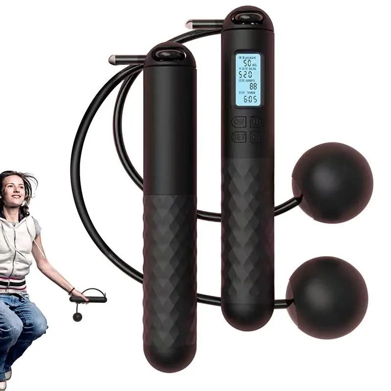 Skipping rope cordless digital home workout tool